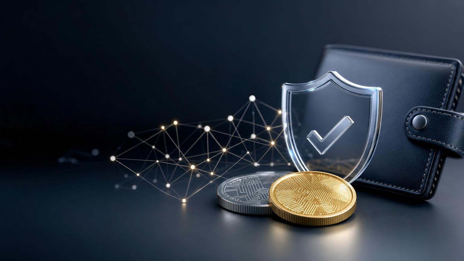 Pessoa conferindo limite, rede, endereço, taxa e status de uma troca de criptomoedas antes de autorizar a transferência